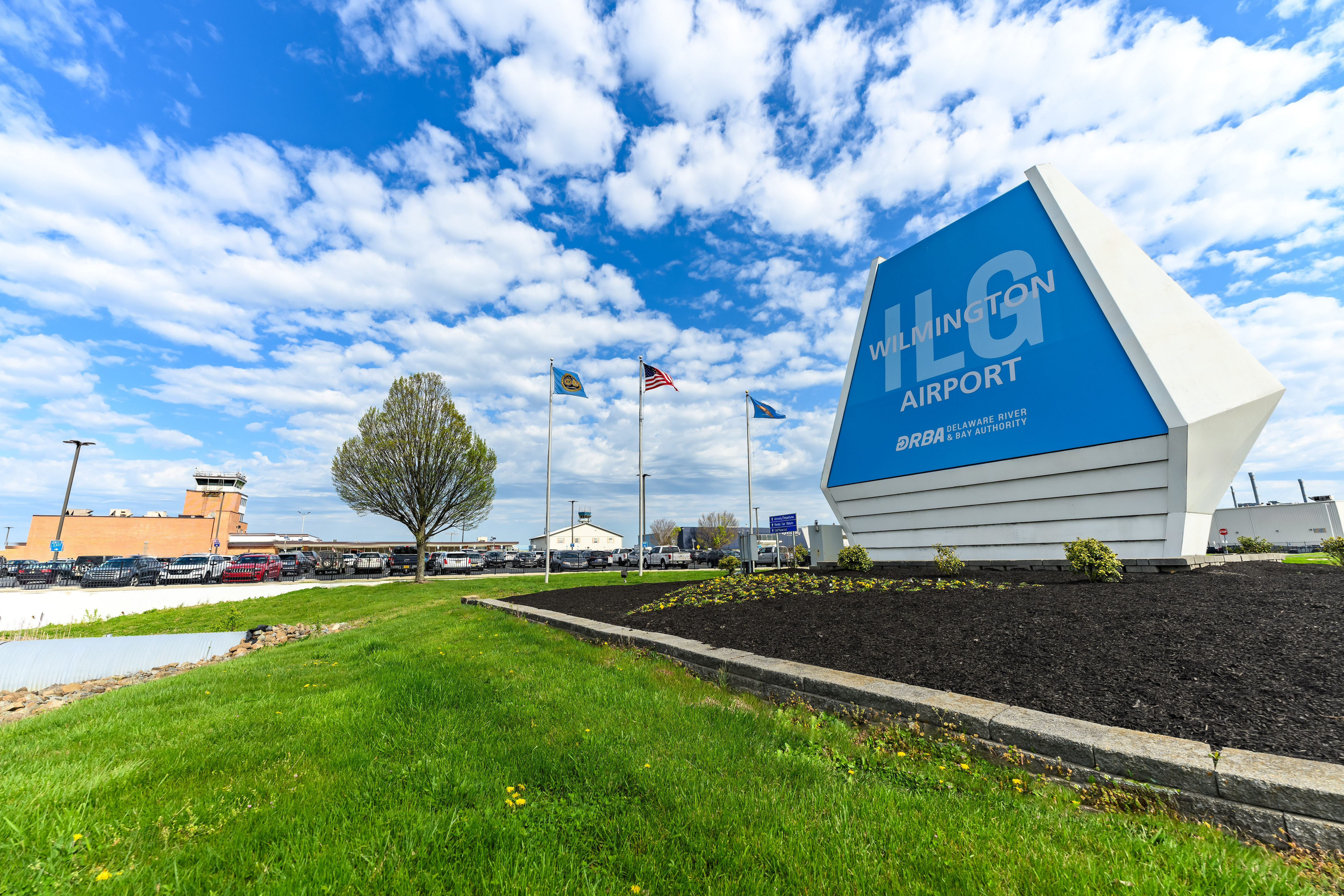 Main signage outside of Wilmingtin Airport ILG