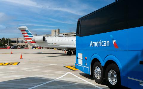 American serves 100+ Destinations from Wilmington Airport ILG with their partner the Landline Company